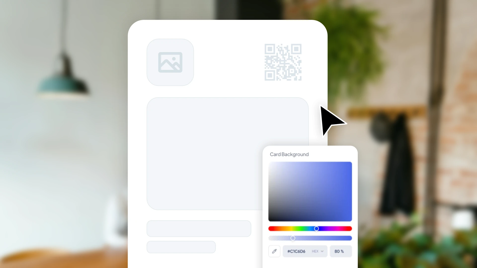 Loyalty card customisation interface